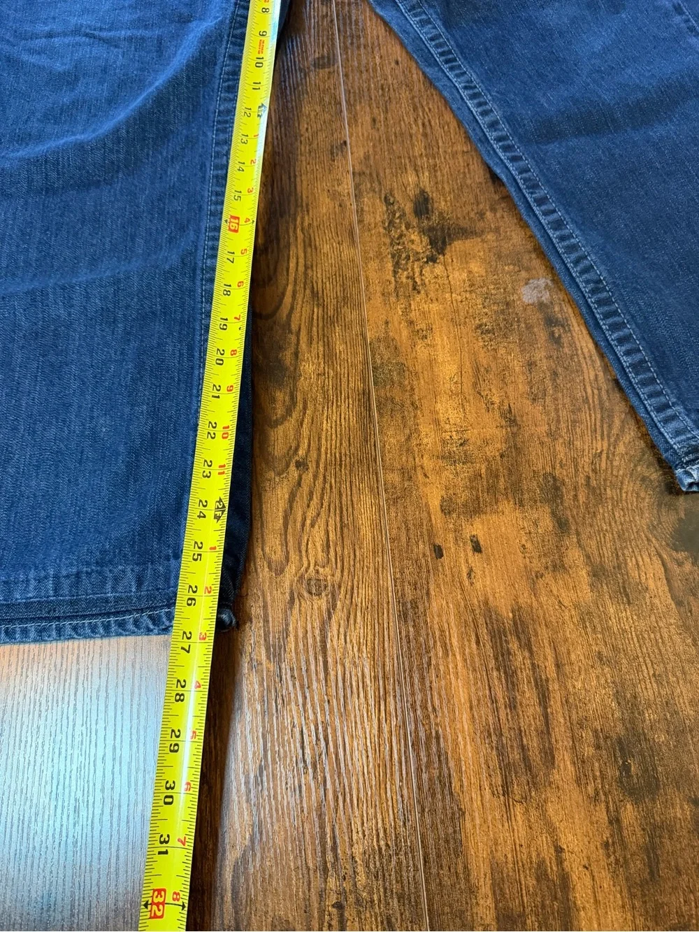 True Religion Bobby Men’s Straight Leg Jeans Dark Wash Hemmed 26.5” Inseam